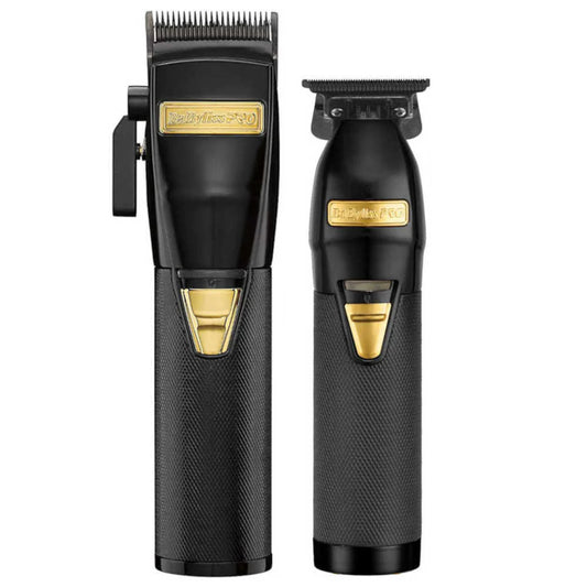BaBylissPRO BlackFX Lithium Hair Clipper & Beard Skeleton Trimmer (FX870BN & FX787BN) - Barber Duo Set