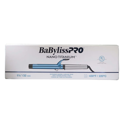 BaBylissPRO Nano Titanium 1-1/4" Extended Barrel Curling Iron BNTW125XLUC