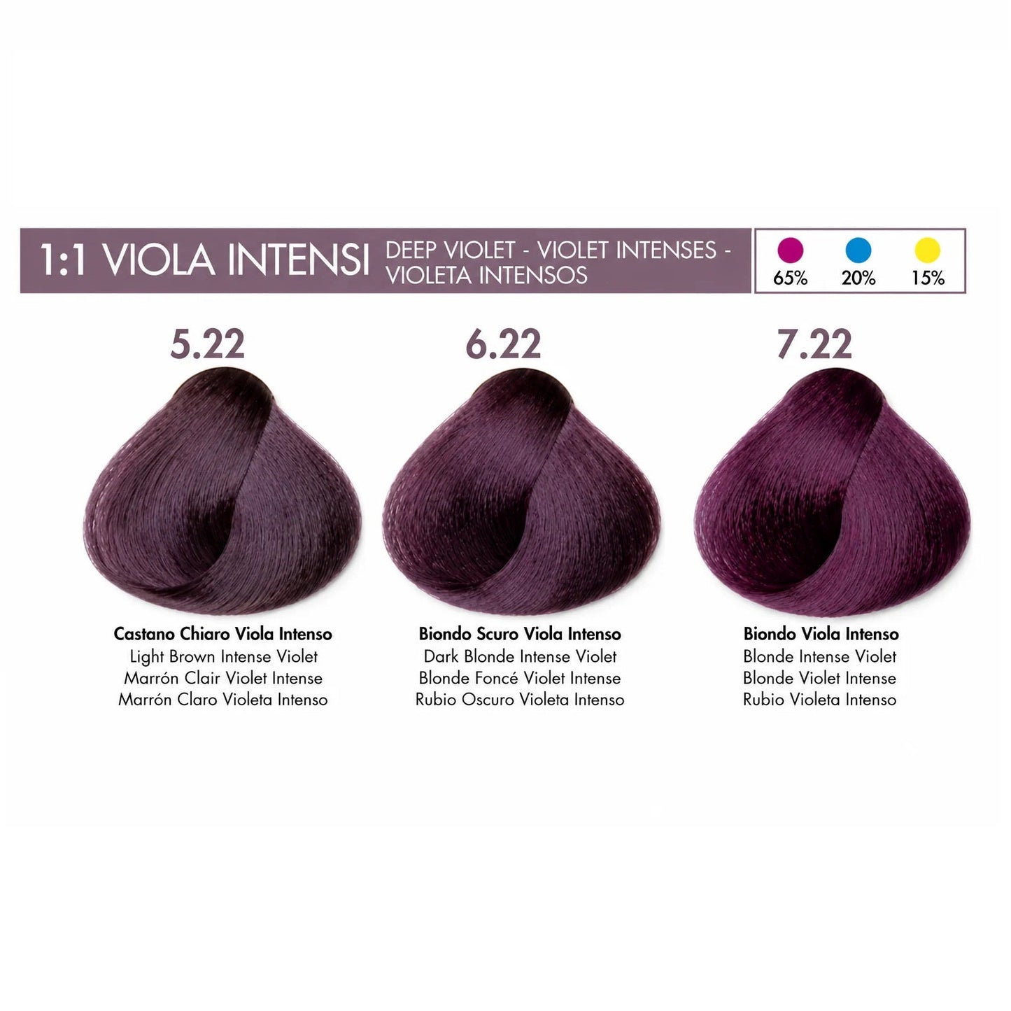 DIKSON COLOR Deep Violet 7.22 Blonde Intense Violet