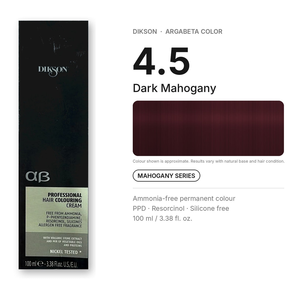 Dikson ArgaBeta Color – Ammonia-Free Professional Hair Colour 100 ml