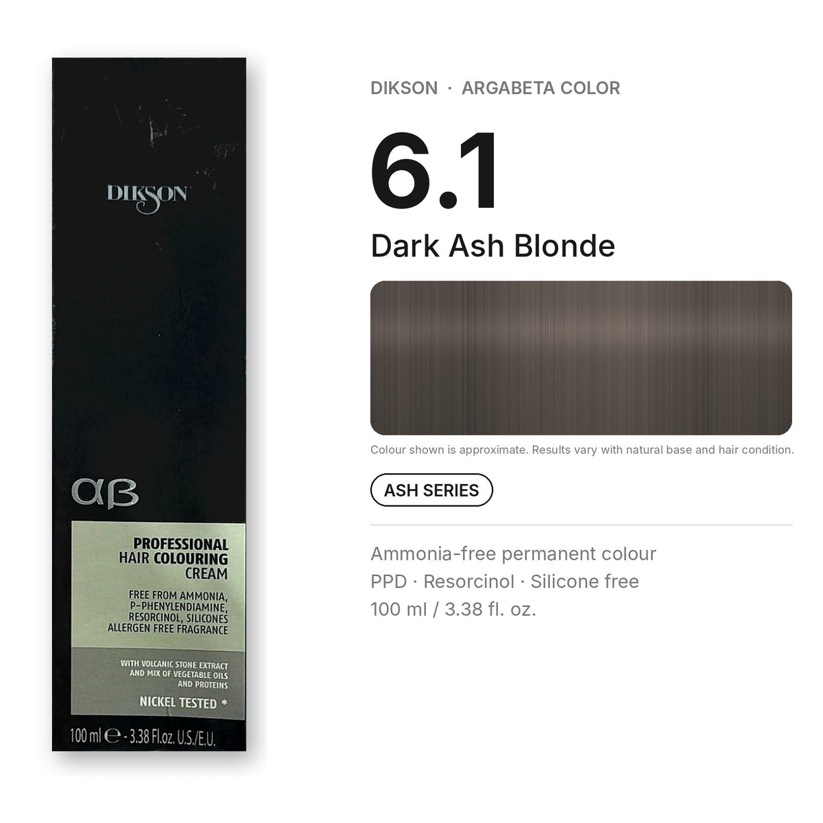 Dikson ArgaBeta Color – Ammonia-Free Professional Hair Colour 100 ml