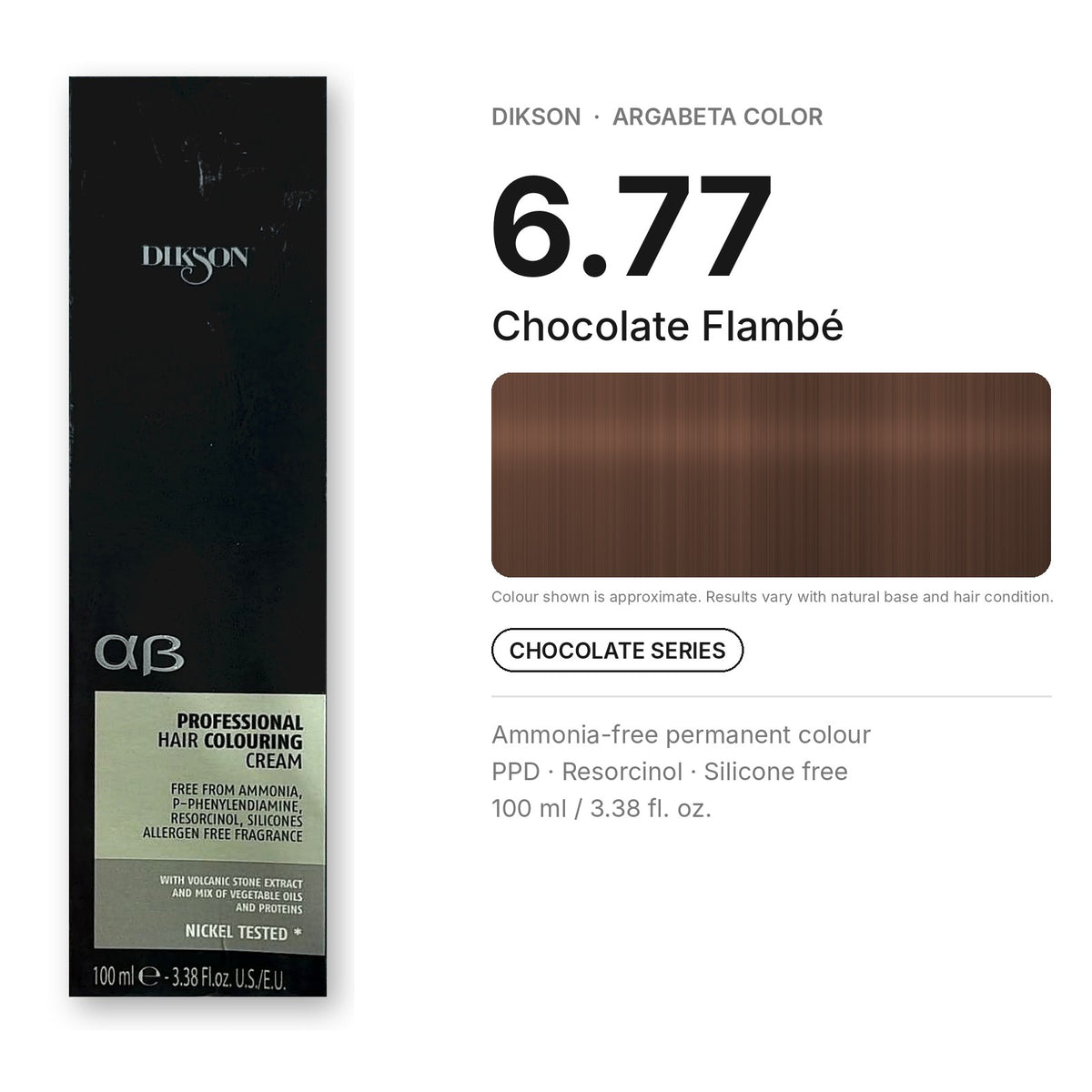 Dikson ArgaBeta Color – Ammonia-Free Professional Hair Colour 100 ml
