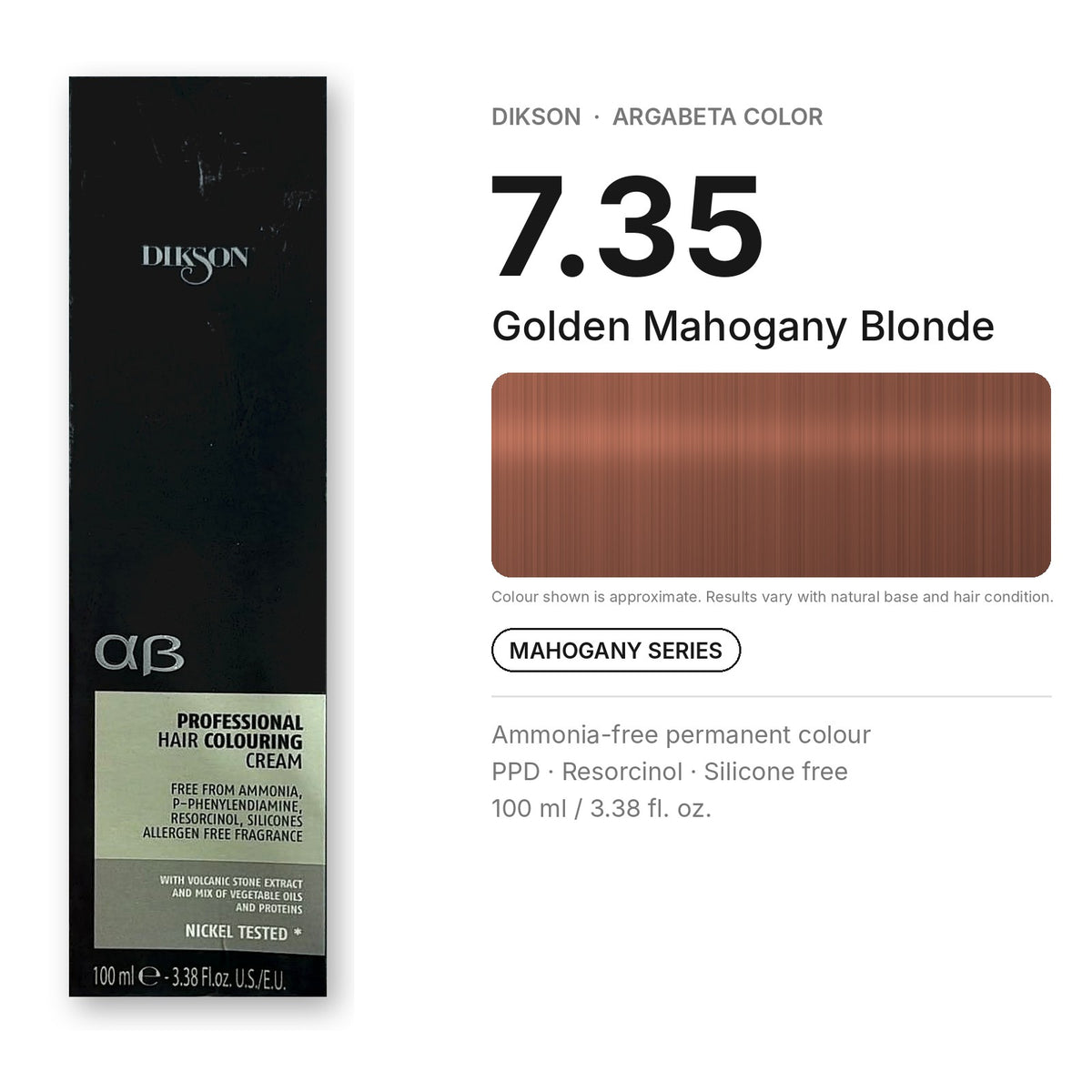 Dikson ArgaBeta Color – Ammonia-Free Professional Hair Colour 100 ml