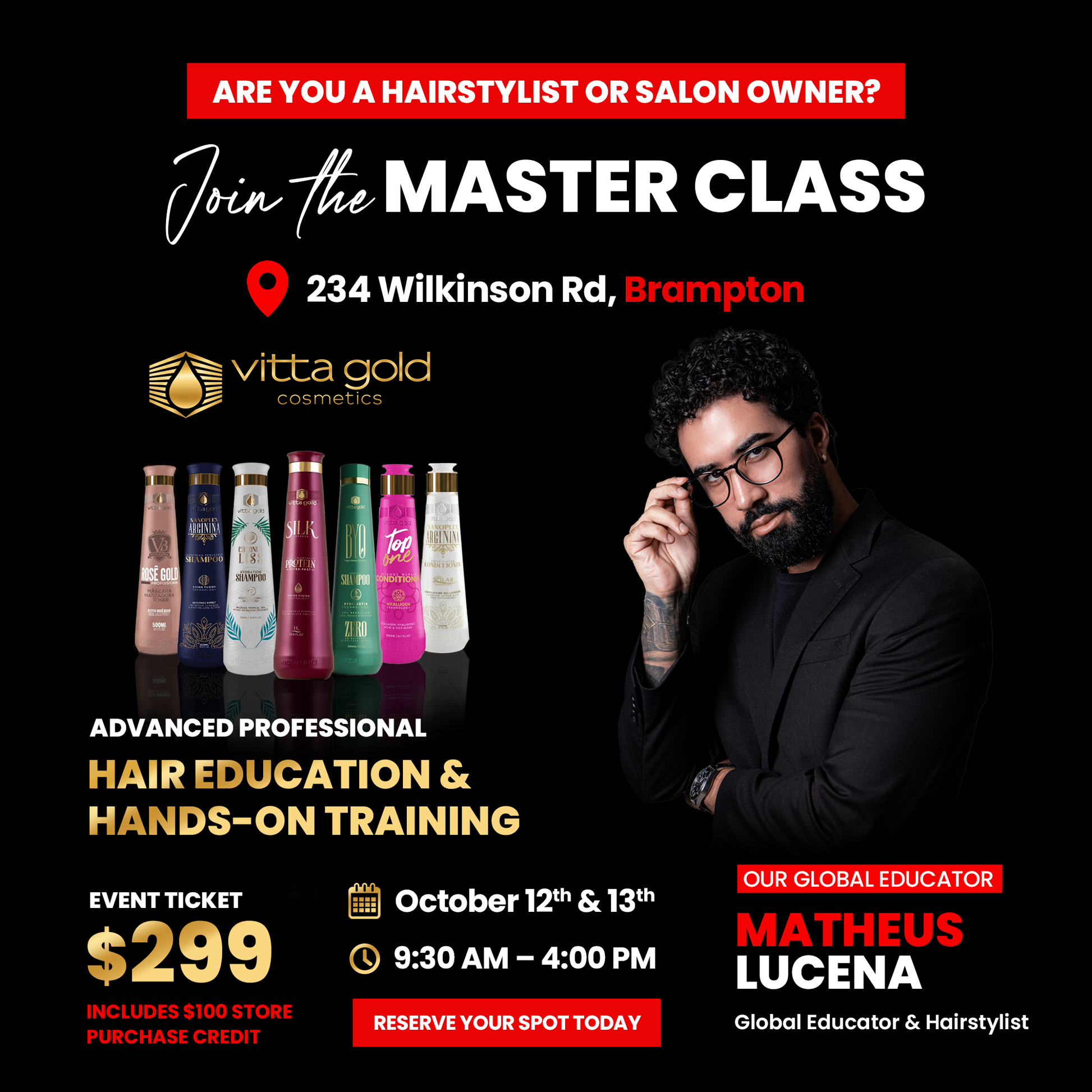 Vitta Gold Master Class Canada 2026 with Matheus Lucena – Brampton