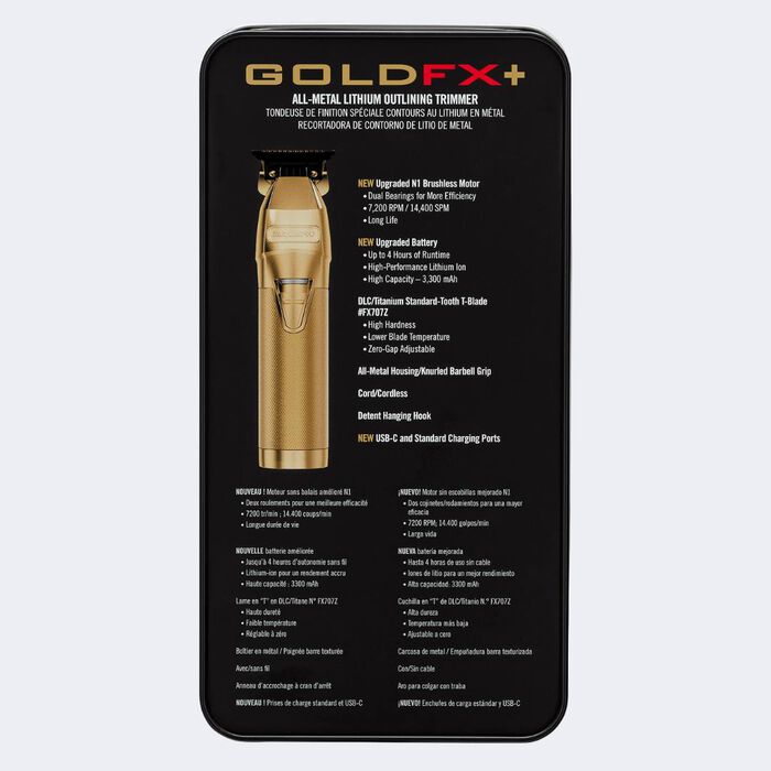 BaBylissPRO® GOLDFX+ SKELETON METAL LITHIUM TRIMMER (FX787NG