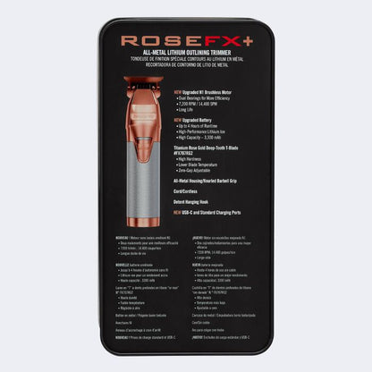 BaBylissPRO ROSEFX+ SKELETON METAL LITHIUM TRIMMER(FX787NRG)