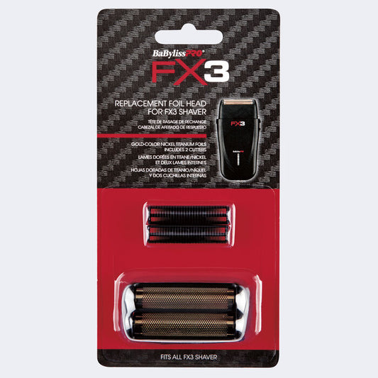 BaBylissPRO Replacement Foils & Cutters for FX3 Shaver (Black)(FXX3RFB)