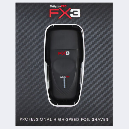 BaBylissPRO FX3 Cord/cordless High Speed Double Foil Shaver (Black)(FXX3SB)