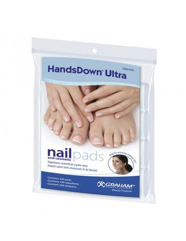Graham Beauty - HandsDown Ultra Nail And Cosmetic Pads - 240pc