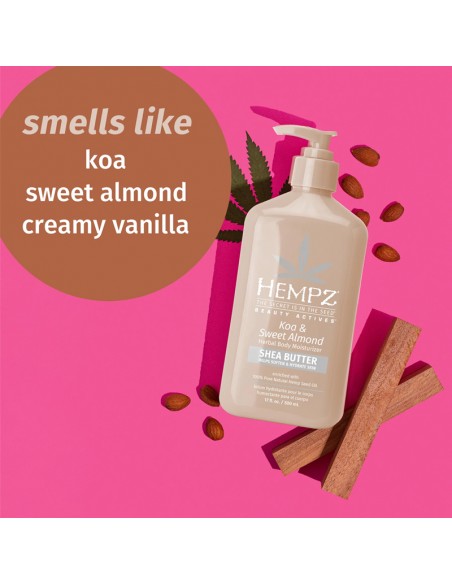 Hempz - Herbal Body Moisturizer - Koa & Sweet Almond - 500ml