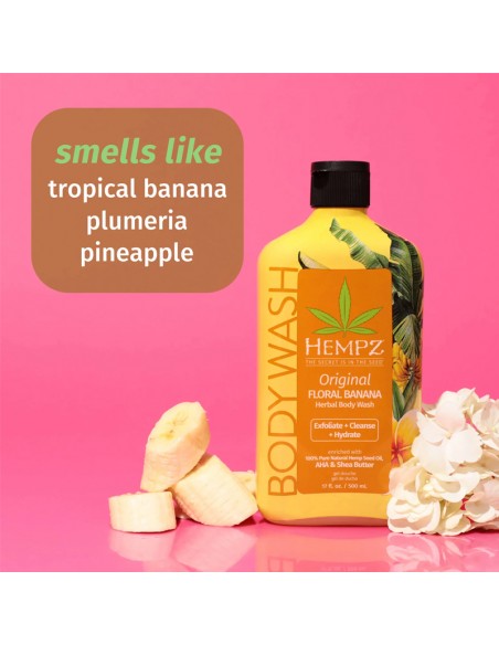 Hempz - Herbal Body Wash - Original Floral Banana - 500ml