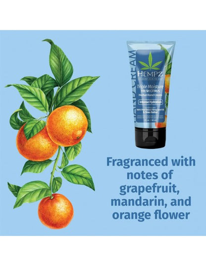 Hempz - Herbal Hand Creme - Triple Moisture Fresh Citrus - 89ml