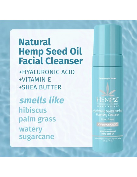 Hempz - Hydrating Gentle Facial Foaming Cleanser - Ocean Breeze - 177ml
