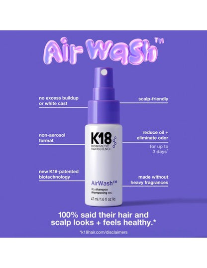 K18 - AirWash Dry Shampoo - 118ml