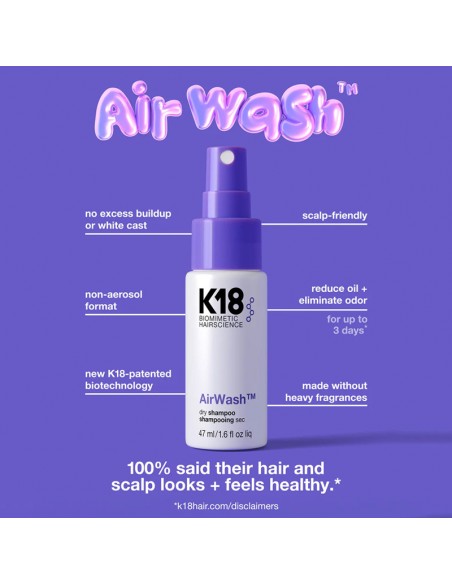 K18 - AirWash Dry Shampoo - 118ml