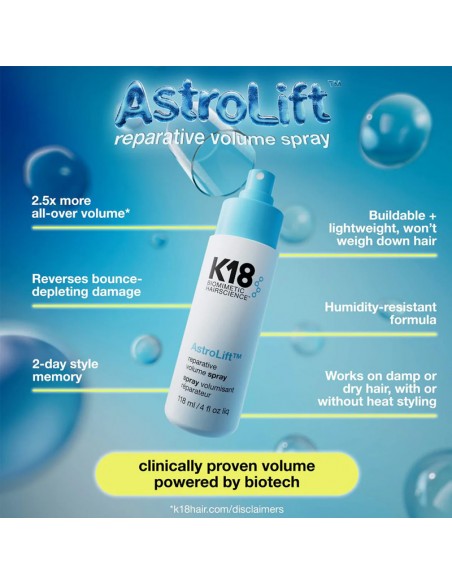 K18 - AstroLift Reparative Volume Spray - 118ml