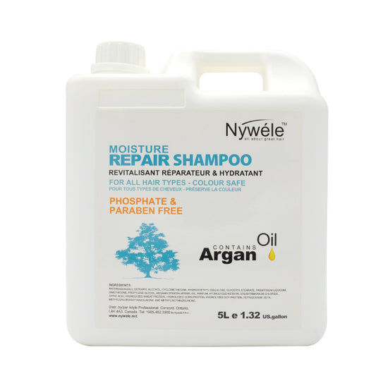 Nywele - Nywele Argan Oil Keratin Infused Hydrating & Repairing Shampoo- 5L Professional Salon Size