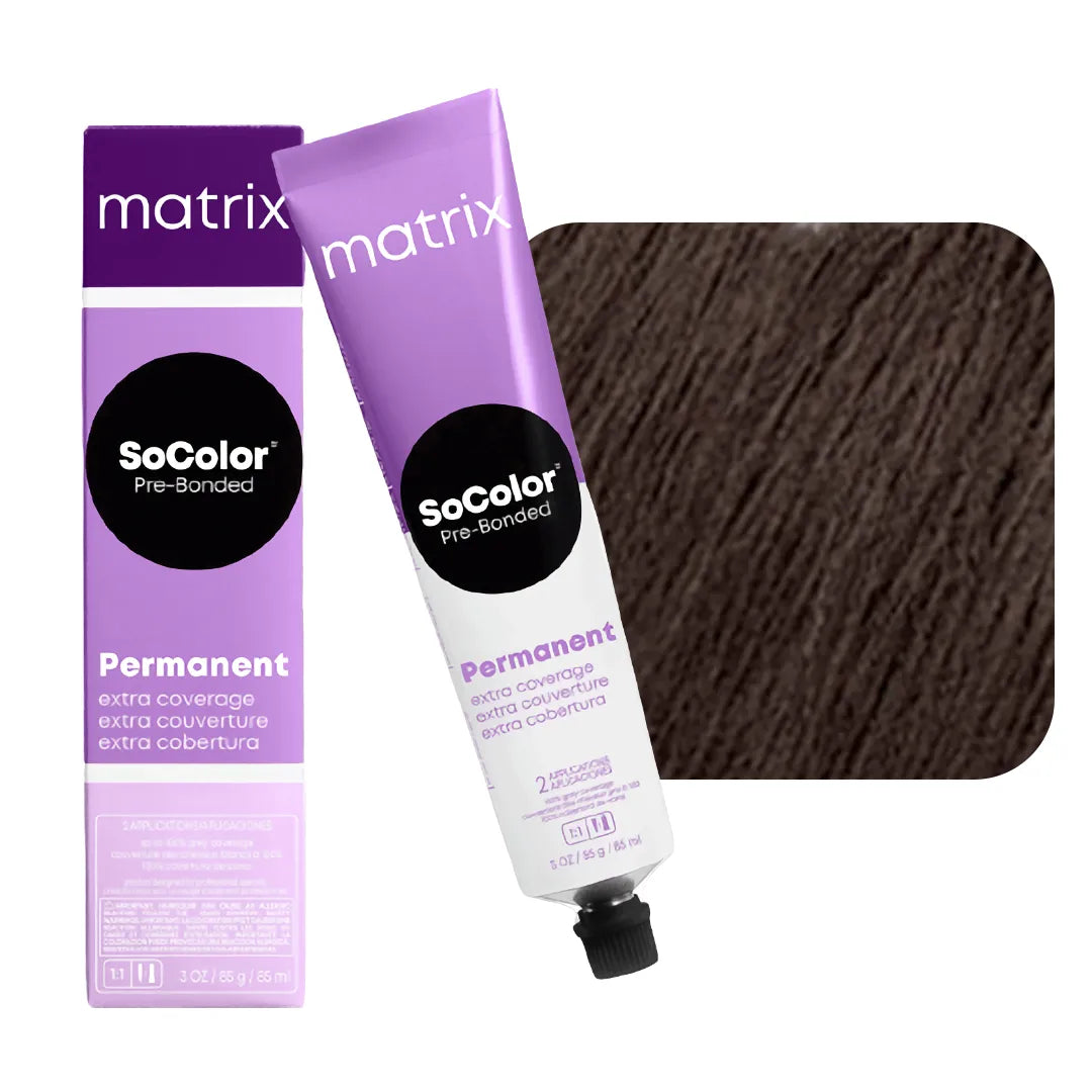 Matrix SoColor - 504NA - Dream Age Neutral Ash - Dark Brown - 85ml – selected shade