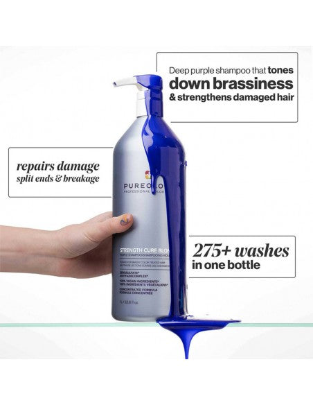 Pureology - Strength Cure Blonde - Purple Shampoo - 1000ml