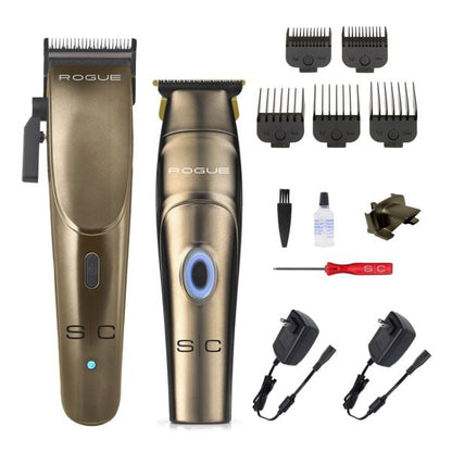 StyleCraft Rogue Combo Set – Professional Cordless Clipper & Trimmer with 9V Microchipped Magnetic Motor