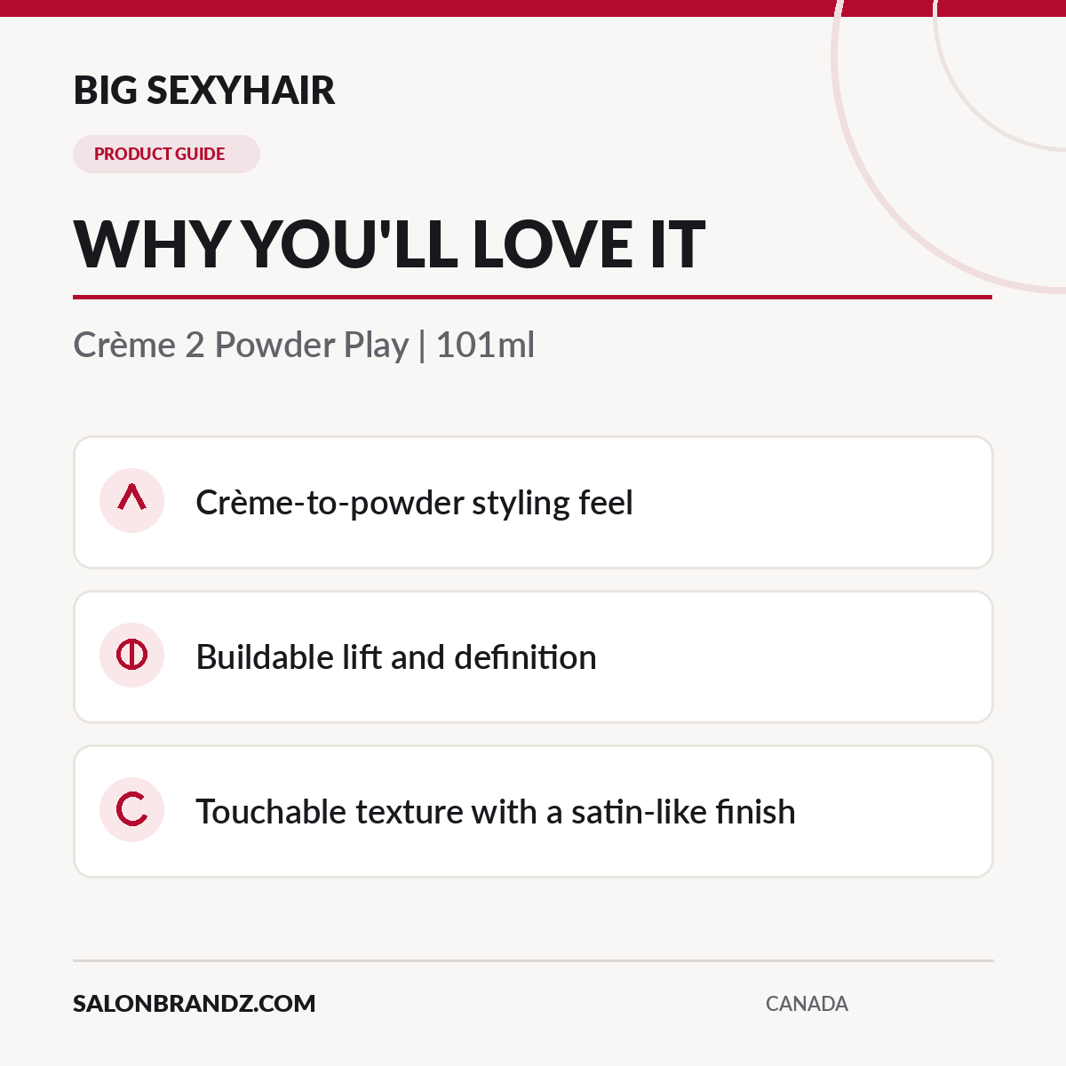 Big SexyHair Crème 2 Powder Play 101ml - Product benefits | Salonbrandz