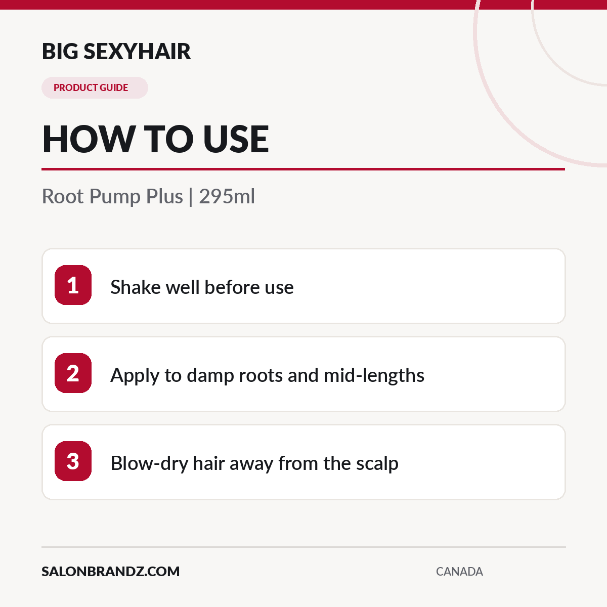 Big SexyHair Root Pump Plus 295ml - How to use | Salonbrandz