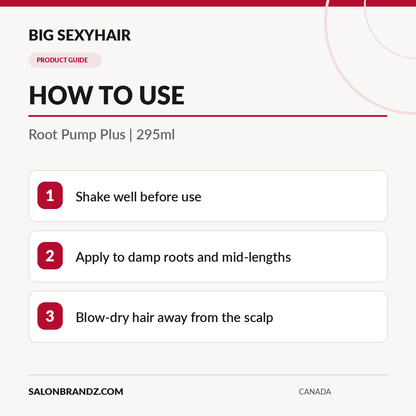 Big SexyHair Root Pump Plus 295ml - How to use | Salonbrandz