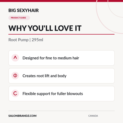 Big SexyHair Root Pump 295ml - Product benefits | Salonbrandz