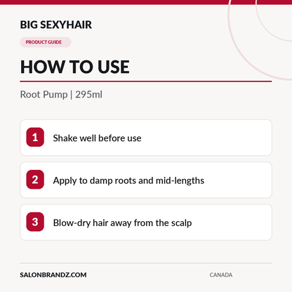 Big SexyHair Root Pump 295ml - How to use | Salonbrandz