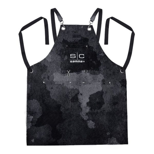 Style craft Salon Apron with Crossback Strap in Black Camo Design