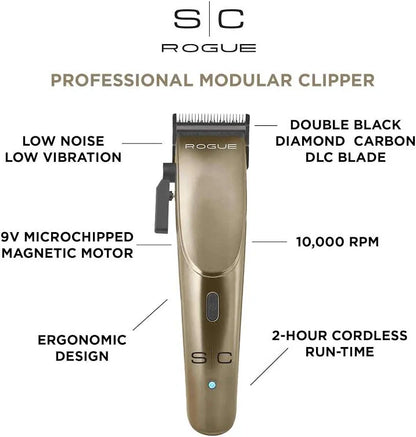 StyleCraft Rogue Professional 9V Magnetic Cordless Clipper