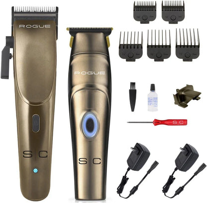StyleCraft Rogue Combo Set – Professional Cordless Clipper & Trimmer with 9V Microchipped Magnetic Motor