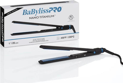 BaBylissPRO Nano Titanium 1" Ultra Slim Flat Iron - Midnight Blue