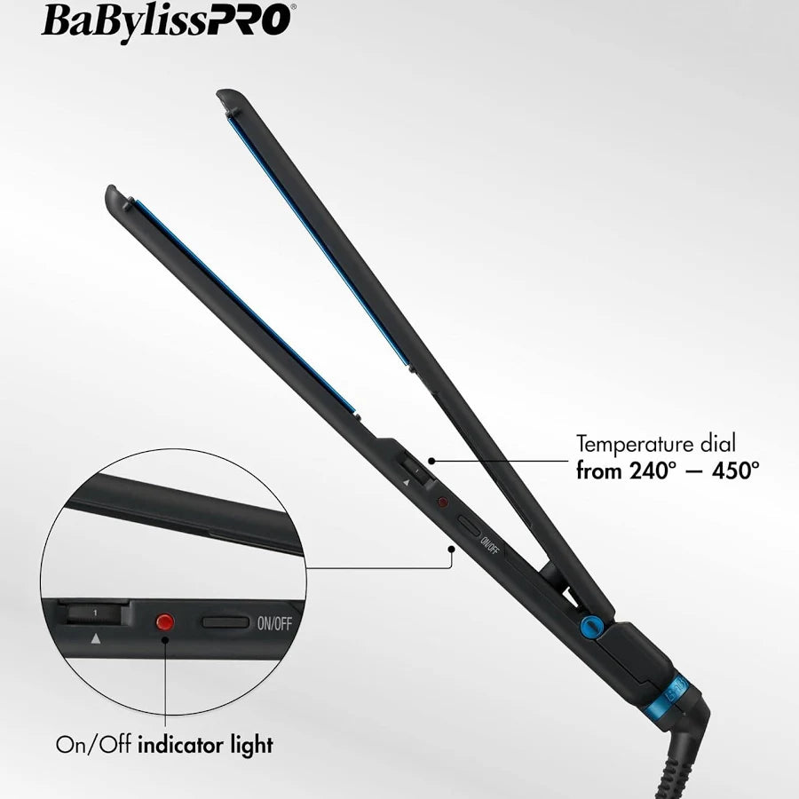 BaBylissPRO Nano Titanium 1" Ultra Slim Flat Iron - Midnight Blue
