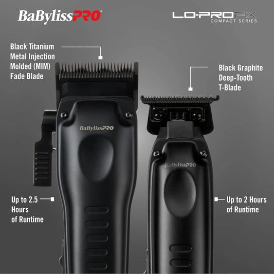 BaBylissPro Black Compact Lo Pro Clipper and Trimmer - Limited Edition
