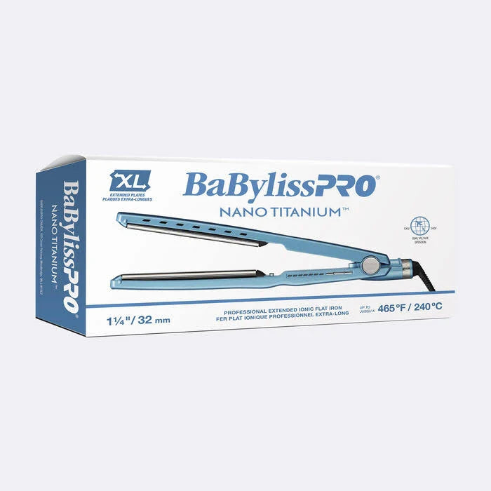 BaBylissPRO Nano Titanium Professional Extended 1-1/4" Ionic Flat Iron