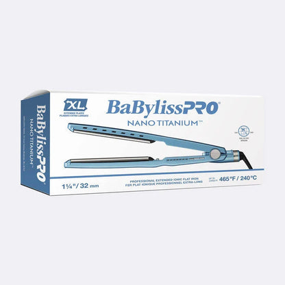 BaBylissPRO Nano Titanium Professional Extended 1-1/4" Ionic Flat Iron
