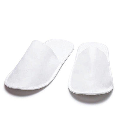 White Closed-Toe Disposable Spa Slippers - 1 Pair