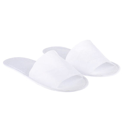 Nywele - White Open-Toe Disposable Spa Slippers - 1 Pair