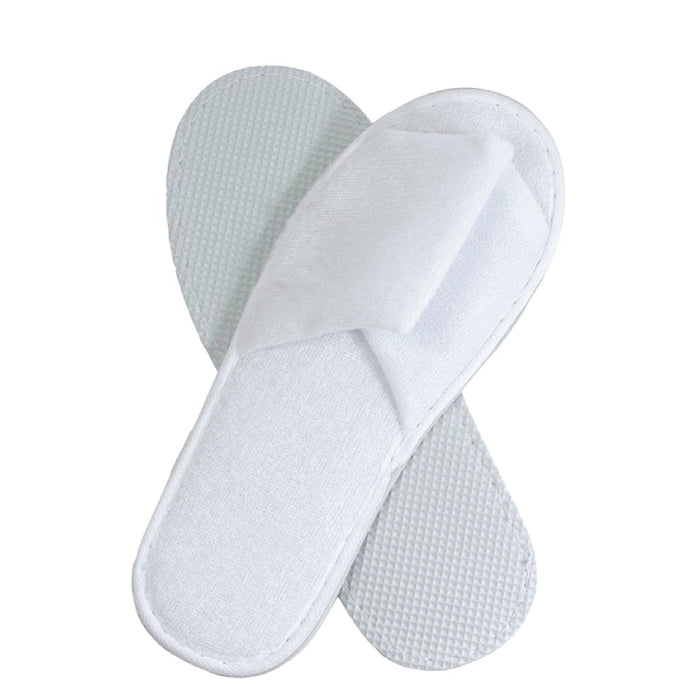 Nywele - White Open-Toe Disposable Spa Slippers - 1 Pair